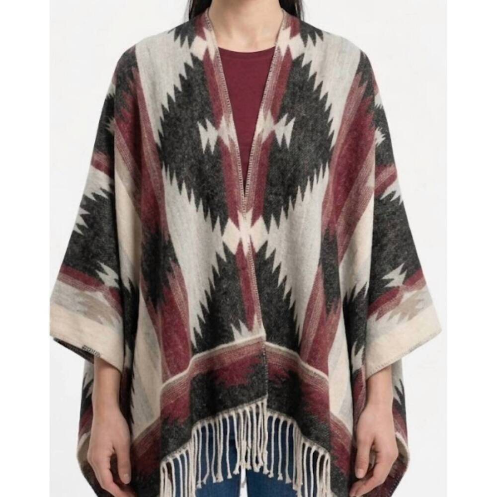 NEW GANZ aztec scarf wrap in black